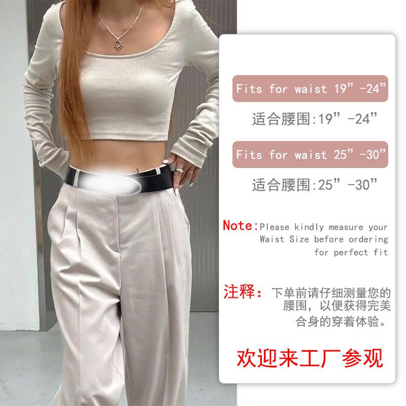 D Letter Oval Metal Snap Button Men and Women All-Match Decorative Belt Fashion Match Factory Direct Sales Bohemian