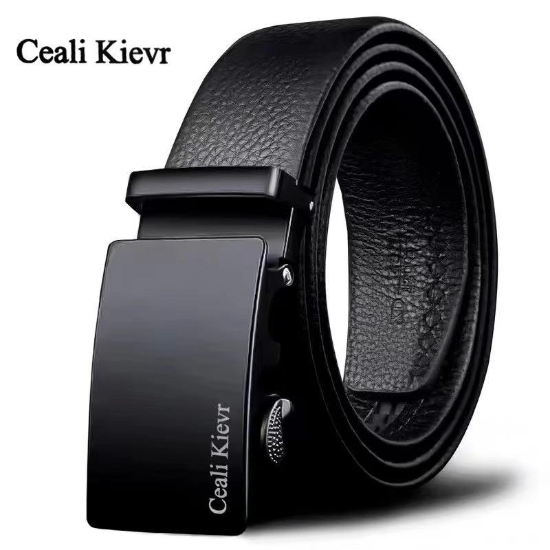 Ceali Kievr Men's Belt Automatic Buckle Kangaroo Belt Pants Belt TikTok Fast Hand Online Popular