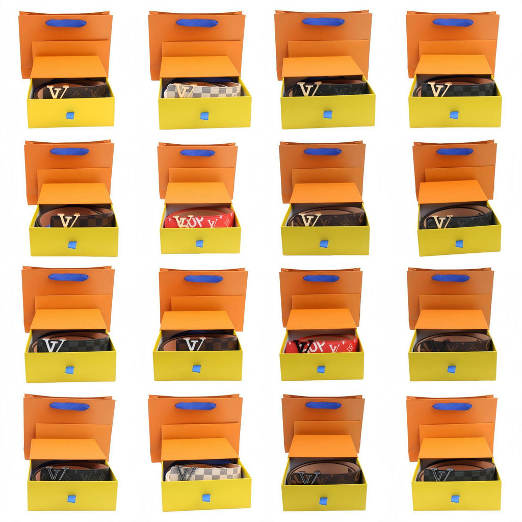 L Plaid Belt Presbyopic Letter Belt