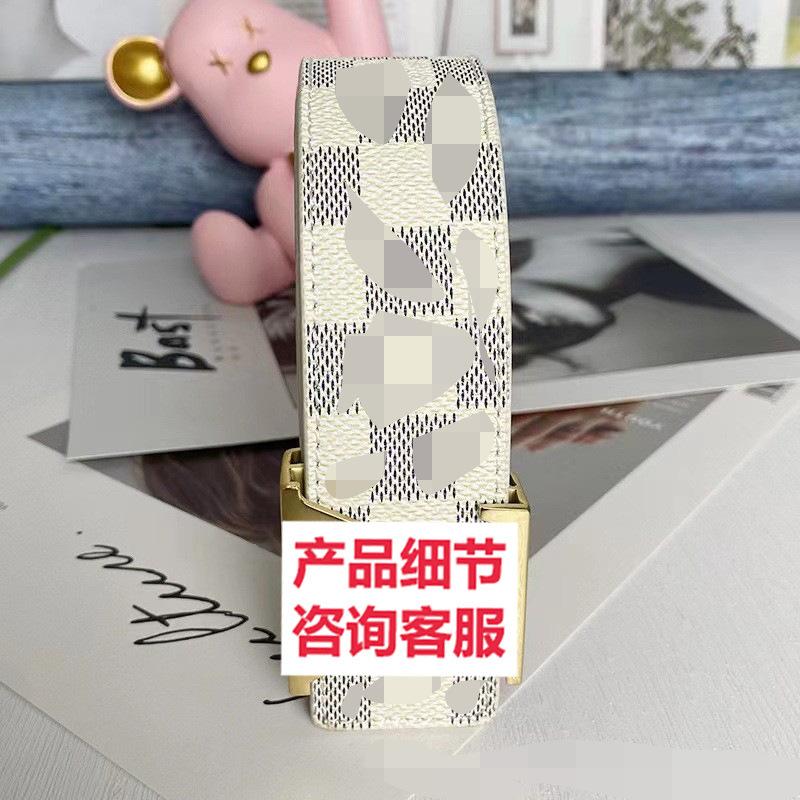 Embossed High-Grade Men's Letters Smooth Buckle Inner Belt Belt Bulk Purchase Company Purchase