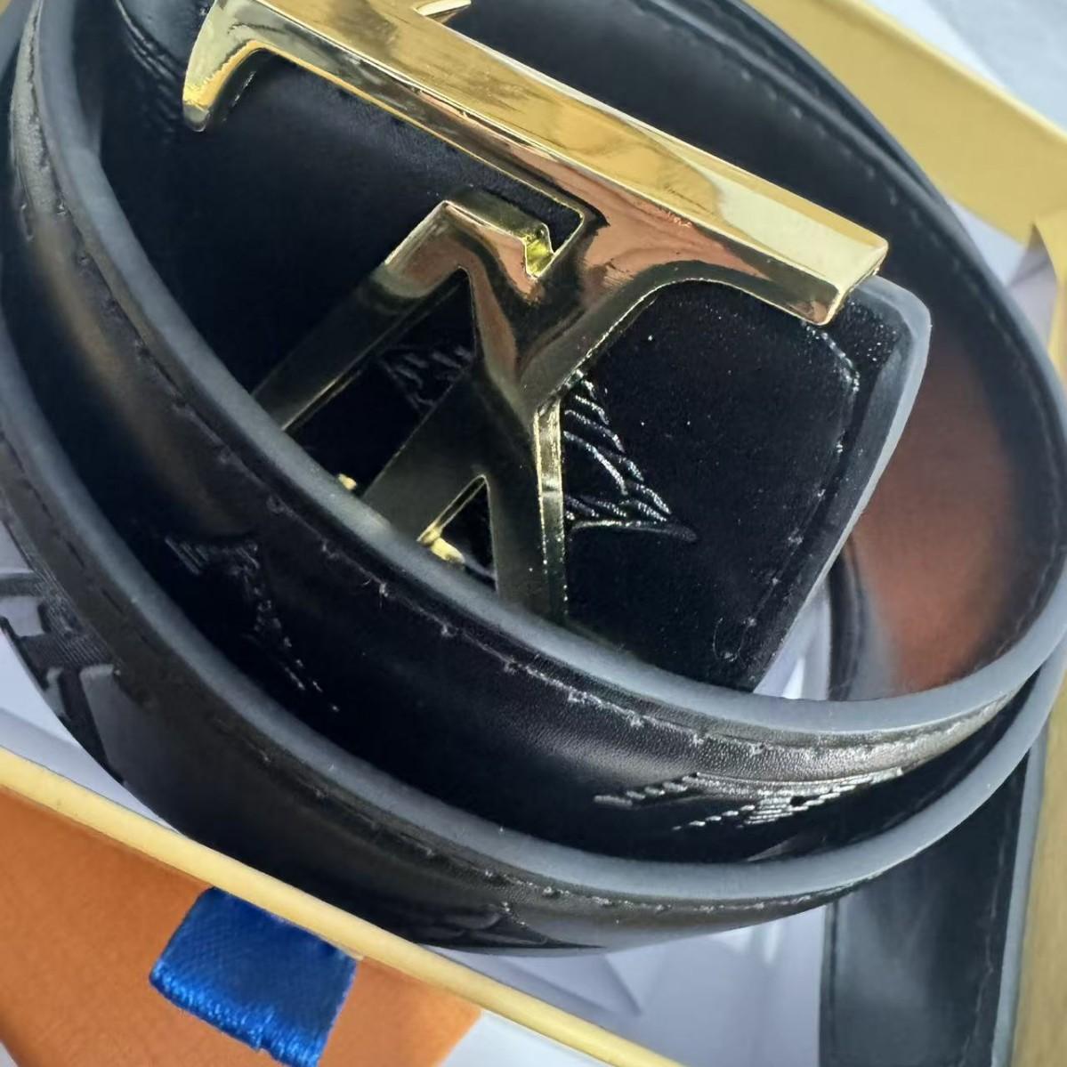 Embossed High-Grade Men's Letters Smooth Buckle Inner Belt Belt Bulk Purchase Company Purchase