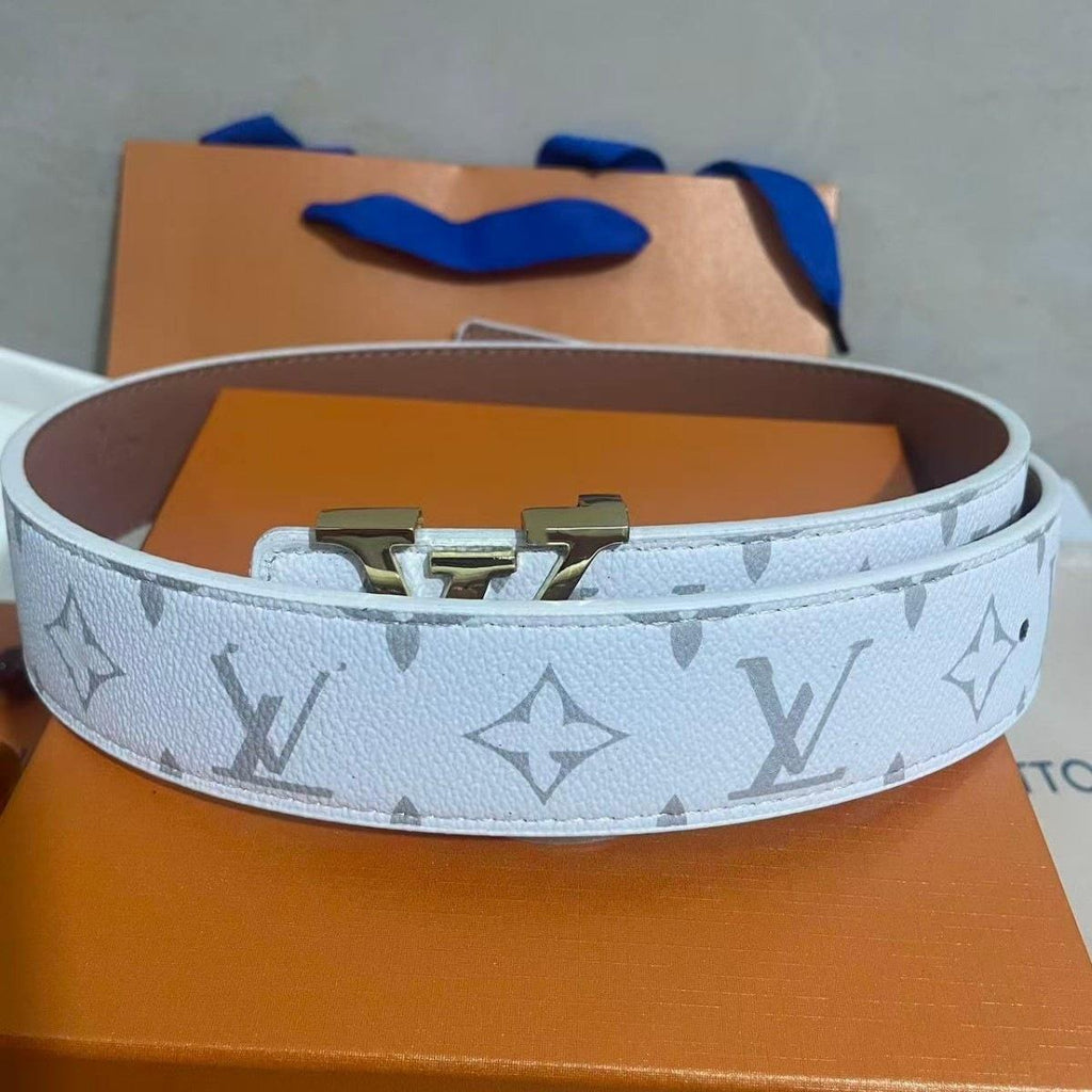 Smooth Buckle Pants Belt TikTok Net Red Belt Men's Light Luxury Letters Men's Belt Casual All-Match Men's Light Luxury Belt