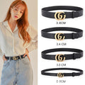 Factory Direct Supply Women's Belt G Letter Belt Internet Celebrity Fashion Simple All-Match Smooth Buckle Couple Belt