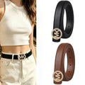 Cross New Belt Women's Letter Ch with Diamond MK Diamond V Hardware Buckle Fashion All-Match Waist Seal Medium High Quality Belt