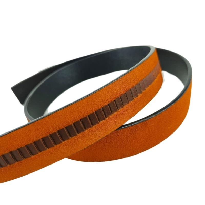 Men's Cowhide Buckle-Free Automatic Belt Strip Two-Layer Oil-Edged Cowhide Belt Factory Direct Sales Belt Stall Supply