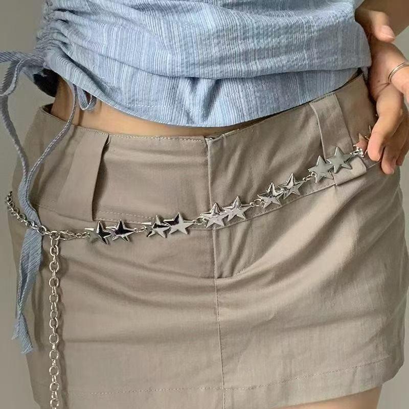 Internet Celebrity Chain Belt Metal Butterfly Waist Chain Decoration JK Dress Uniform All-Match Skirt Accessories Ins