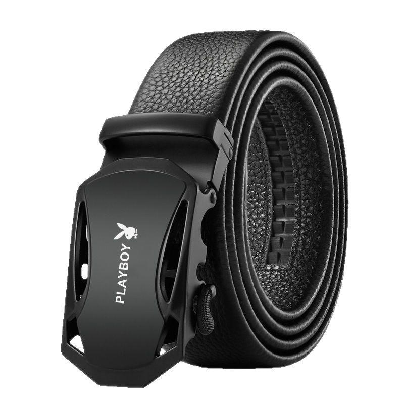 Playboy Belt Men's Belt Body Automatic Buckle Middle-Aged Men's Pants Belt High-End Casual Men's Belt Belt
