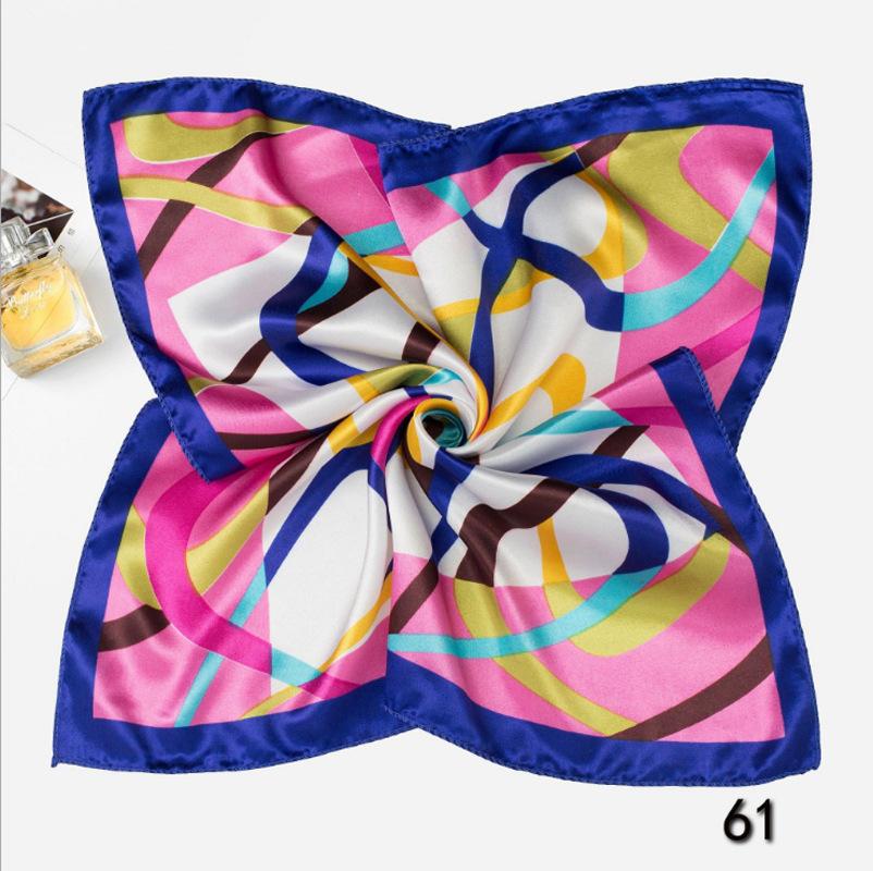 1666.65cm-Inch Professional Small Square Scarf Women's Fashionable All-Match Scarf Printed Bag Accessories Headdress Gift Scarf