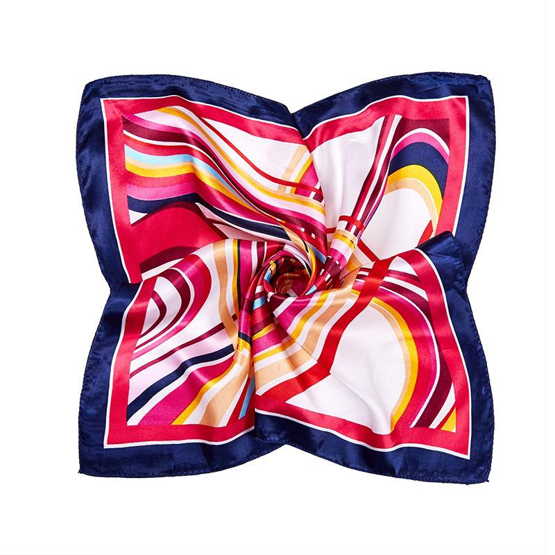 1666.65cm-Inch Professional Small Square Scarf Women's Fashionable All-Match Scarf Printed Bag Accessories Headdress Gift Scarf