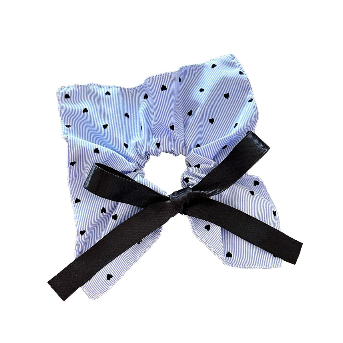 Korean Style Denim Blue Square Scarf Large Intestine Hair Band Women's Large High-Grade Tie Ball Head Rubber Band Sweet Simple Head Rope