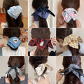 Plaid Square Scarf Hair Tie Large Intestine Hair Band Spring and Summer New Korean Style Oversized Hair Rope High-Grade Low Ball Hair Rope