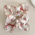 French Rose Bow Square Scarf Large Intestine Hair Band Women's High-Grade Lazy Style Oversized Hair Accessories Tie Hair Rope