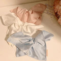 Ju Yiyi Same Style White Square Scarf Large Intestine Hair Band Female Sense Korean Style Lazy Style Large Hair Rope Square Hair Accessories
