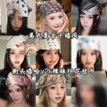 American Millennium Retro Eagle Letter Scarf Y2g Sweet Cool Hot Girl Small Square Scarf Niche Music Festival Hair Tie Scarf