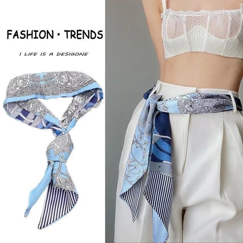 Long Small Scarf Wholesale Belt Women's Hair Band Versatile High-Grade Hair Accessories Scarf Ribbon