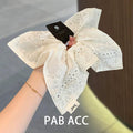 Super Nice Square Scarf Large Intestine Hair Band Korean Style 2026 New White Lace High-Grade Hair Tie Hair Band for Women