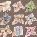 Large Square Scarf Large Intestine Hair Band Square Sweet Cute Bear Bow Female Tie Hair Rope Dopamine Head Rope Summer