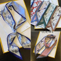 French Retro Long Scarf Hair Band Hair Tie Hair Braid Silk Scarf Ribbon Decorative Small Scarf High-Grade Hair Band Headdress