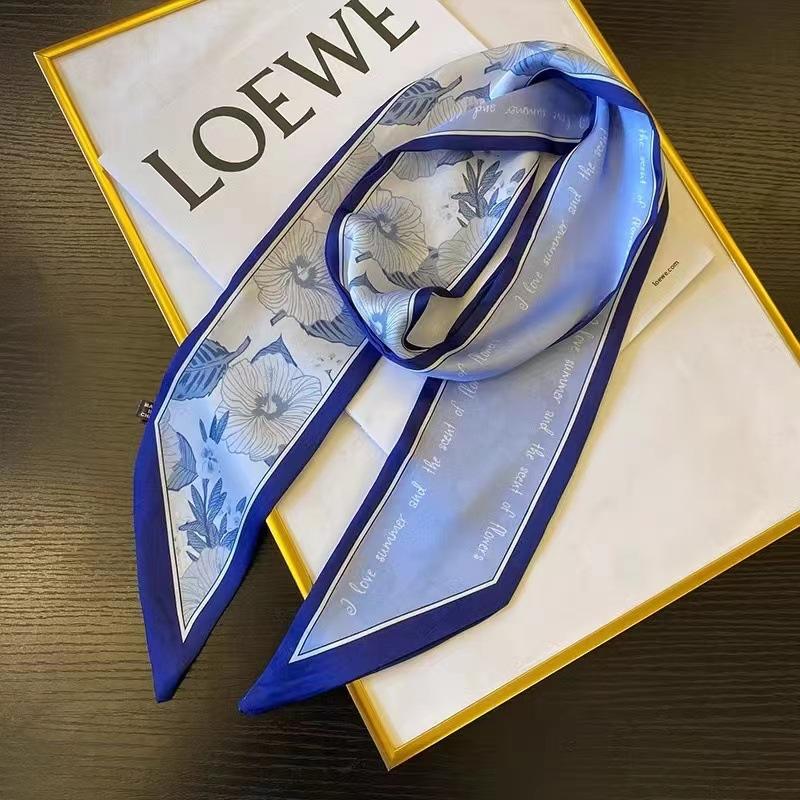 French Retro Long Scarf Hair Band Hair Tie Hair Braid Silk Scarf Ribbon Decorative Small Scarf High-Grade Hair Band Headdress
