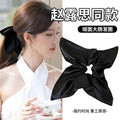 Zhao Lusi Same Style Square Scarf Large Intestine Hair Band Female 2026 New Style Tie Head Rope Temperament Ponytail Hair Rope Headdress Flower Hair Accessories