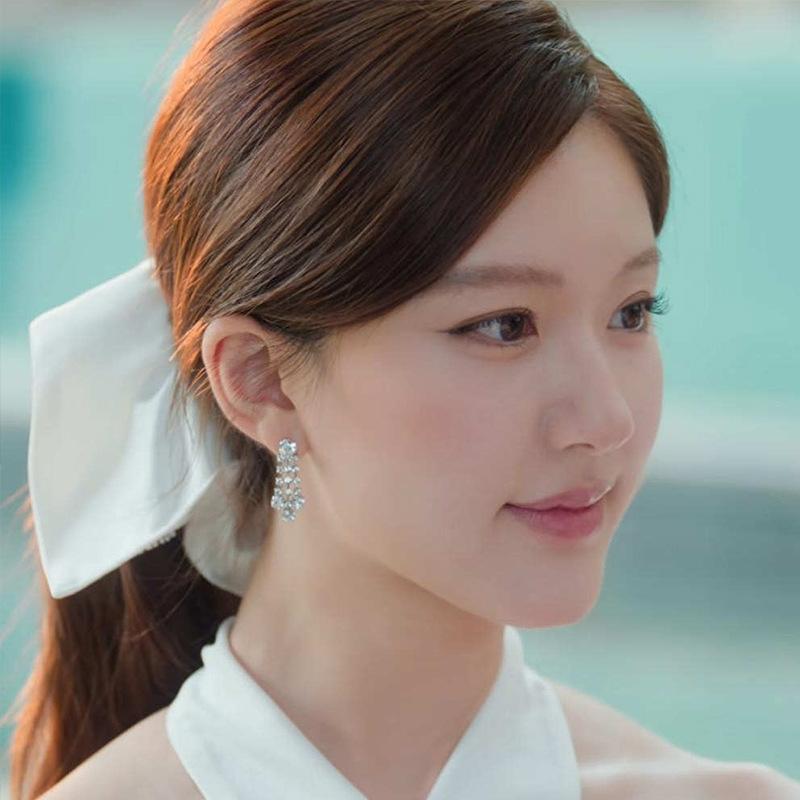 Zhao Lusi Same Style Square Scarf Large Intestine Hair Band Female 2026 New Style Tie Head Rope Temperament Ponytail Hair Rope Headdress Flower Hair Accessories