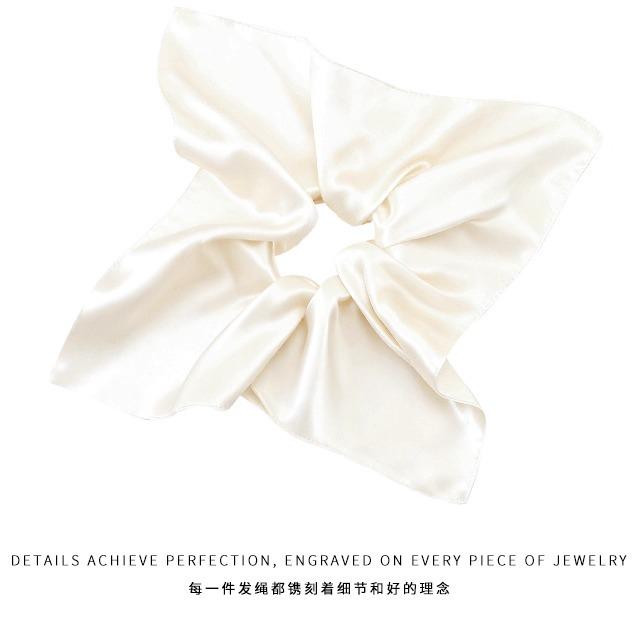Zhao Lusi Same Style Square Scarf Large Intestine Hair Band Female 2026 New Style Tie Head Rope Temperament Ponytail Hair Rope Headdress Flower Hair Accessories