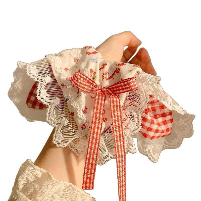 Korean Style Elegant Square Scarf Large Intestine Hair Band Female Temperament Tie Low Ball Head Hair Rope Ins Style Tie Ponytail Fat Sausage Hair Rope