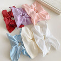Ju Yiyi Same Style White Satin Square Scarf Large Intestine Hair Band Women's High-Grade Korean Style Lazy Style Large Hair Rope Hair Accessories