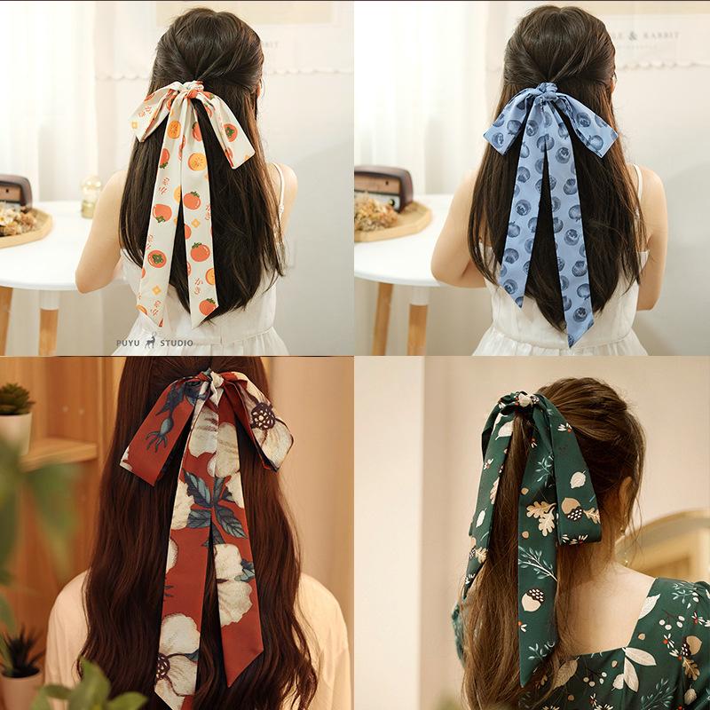 Super Long Hair Band Women's Hair Tie Silk Scarf Ribbon Headdress Internet Celebrity 2023 New French Scarf Summer Ribbon