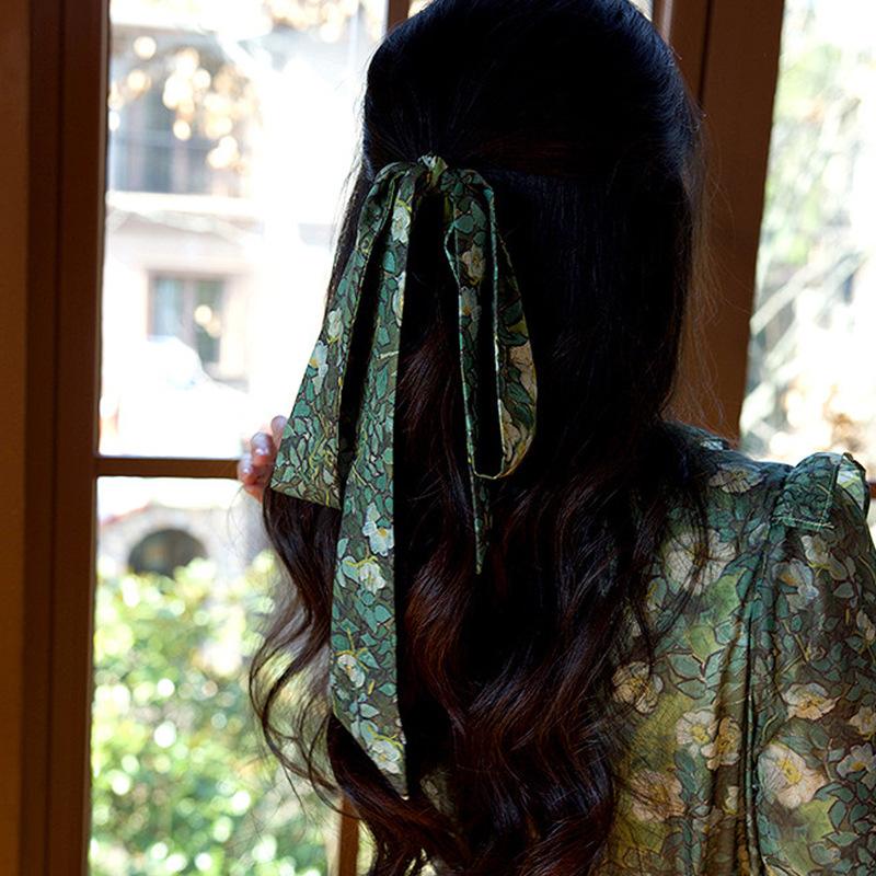 Super Long Hair Band Women's Hair Tie Silk Scarf Ribbon Headdress Internet Celebrity 2023 New French Scarf Summer Ribbon