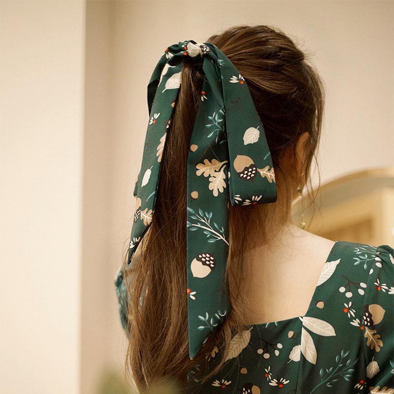Super Long Hair Band Women's Hair Tie Silk Scarf Ribbon Headdress Internet Celebrity 2023 New French Scarf Summer Ribbon
