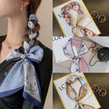 New Small Long Scarf Women's Autumn Thin All-Match Scarf Hair Band Tie Bag Scarf Autumn and Winter Ribbon Artistic Ribbon