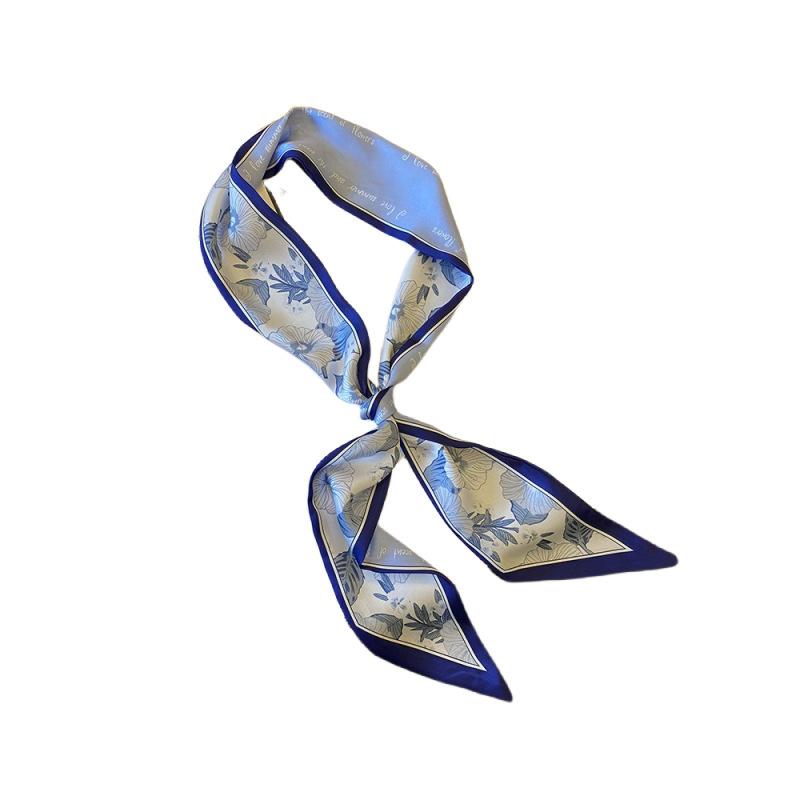 New Small Long Scarf Women's Autumn Thin All-Match Scarf Hair Band Tie Bag Scarf Autumn and Winter Ribbon Artistic Ribbon