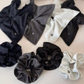 Korean Style Striped Love Square Scarf Large Intestine Hair Band Women's Retro Low Ponytail Hair Rope High-Grade Sense Ball Head Tie Hair Rope