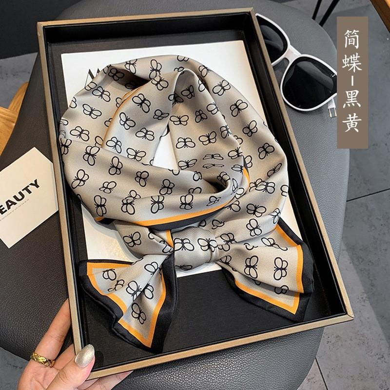 New High-Grade Hair Tie Long Scarf Scarf Hair Band Elegant Simple All-Match Hair Tie Ribbon Hair Accessories Women's Tie Bag