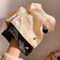 Large Intestine Hair Band Satin Square Scarf Large Intestine Hair Band Women's French Style High Sense Oversized Square Hair Tie Hair Rope Headdress