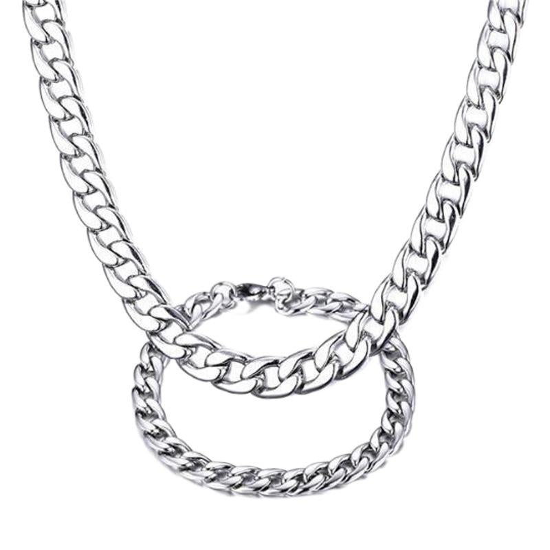 Wholesale NK Chain European and American Titanium Steel Cuban Chain Necklace Men's and Women's Fashion Brand Hip Hop Simple All-Match Accessories Non-Fading Thick
