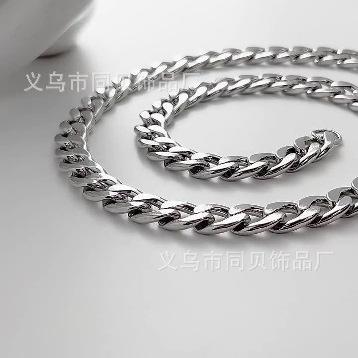 Stainless Steel NK Chain Men's Cuban Necklace 304 Titanium Steel Necklace Female Hiphop European and American Hip Hop DIY Jewelry Accessories
