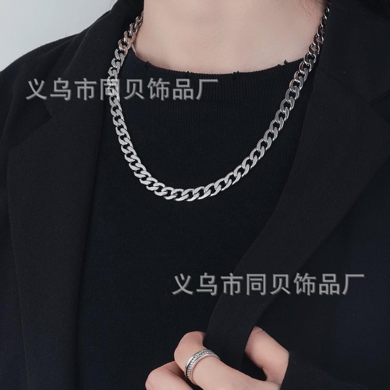 Stainless Steel NK Chain Men's Cuban Necklace 304 Titanium Steel Necklace Female Hiphop European and American Hip Hop DIY Jewelry Accessories