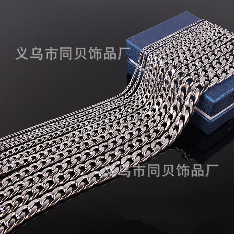 Stainless Steel NK Chain Men's Cuban Necklace 304 Titanium Steel Necklace Female Hiphop European and American Hip Hop DIY Jewelry Accessories