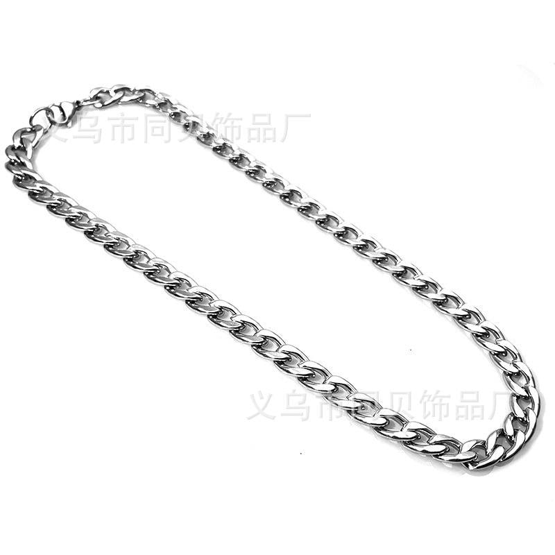 Stainless Steel NK Chain Men's Cuban Necklace 304 Titanium Steel Necklace Female Hiphop European and American Hip Hop DIY Jewelry Accessories