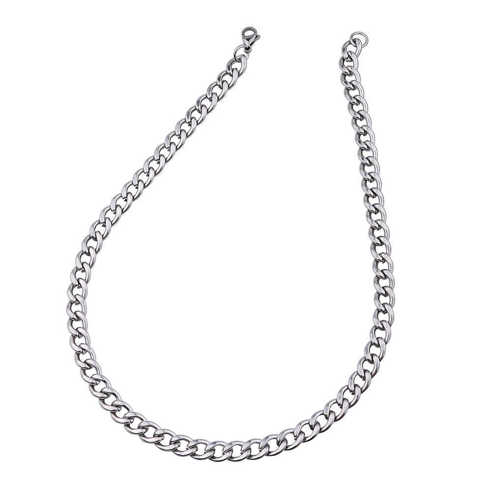 European and American Titanium Steel NK Chain Hip Hop Personality Cuban Chain DIY Jewelry Chain Pendant Chain Chain Stainless Steel Necklace