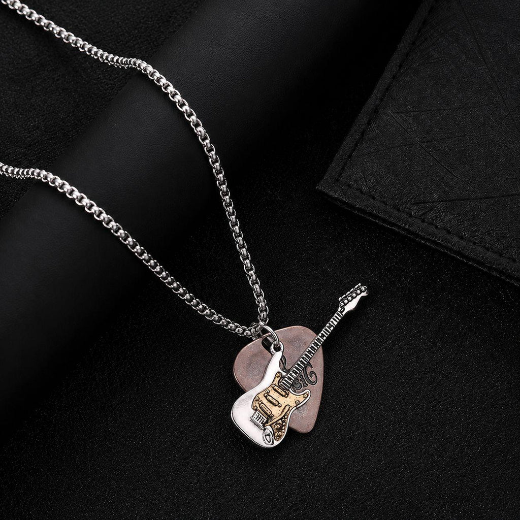 Cross-Border Titanium Steel Necklace Men's Fashion Brand All-Match Clavicle Chain Light Luxury Niche Design High-Grade Cuban Pendant Necklace