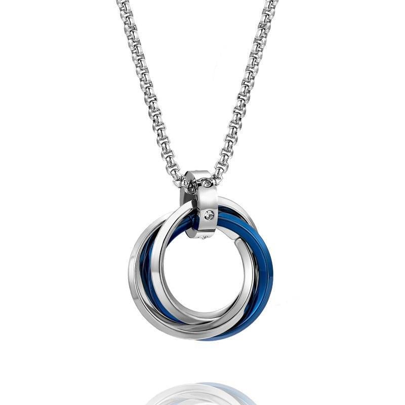 Cross-Border Titanium Steel Necklace Men's Fashion Brand All-Match Clavicle Chain Light Luxury Niche Design High-Grade Cuban Pendant Necklace
