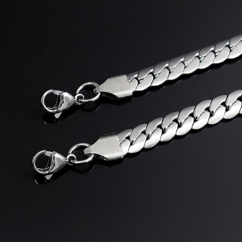 Stainless Steel NK Chain Encrypted Cuban Necklace Men's and Women's Social Jewelry Chain DIY Accessories Ins Style Fashion Chain