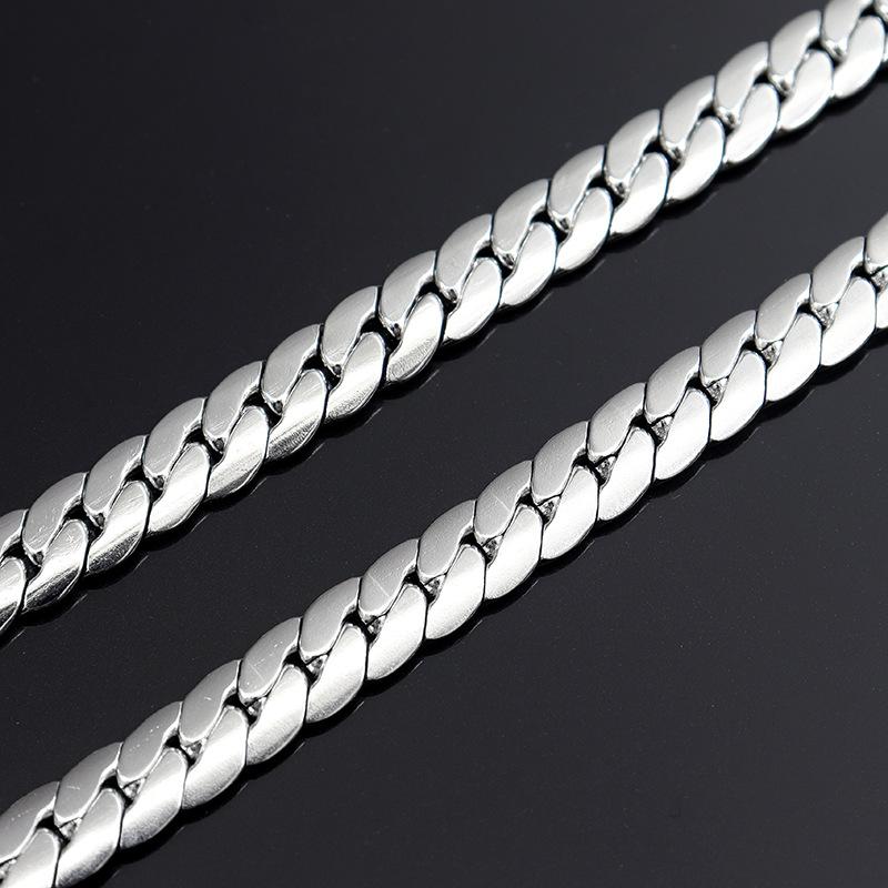 Stainless Steel NK Chain Encrypted Cuban Necklace Men's and Women's Social Jewelry Chain DIY Accessories Ins Style Fashion Chain