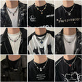 Cross Titanium Steel Non-Fading Necklace Men's Light Luxury Hip Hop Punk Cuban Chain All-Match High-Grade Clavicle Chain Fashion