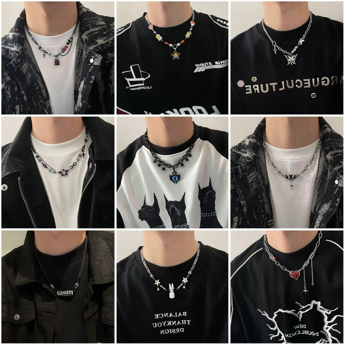 Cross Titanium Steel Non-Fading Necklace Men's Light Luxury Hip Hop Punk Cuban Chain All-Match High-Grade Clavicle Chain Fashion