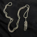 Titanium Steel Feather Necklace Men's Hip Hop Fashion Pendant Personality All-Match Sweater Chain Retro Design Accessories