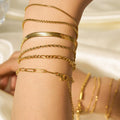 304 Stainless Steel Bracelet Jewelry Chain Cuban Chain Lip Chain Personalized DIY Accessories Jewelry Accessories Bracelet Chain